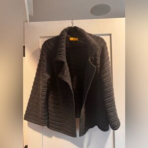 St. John Charcoal Ribbed Women's Blazer size xl